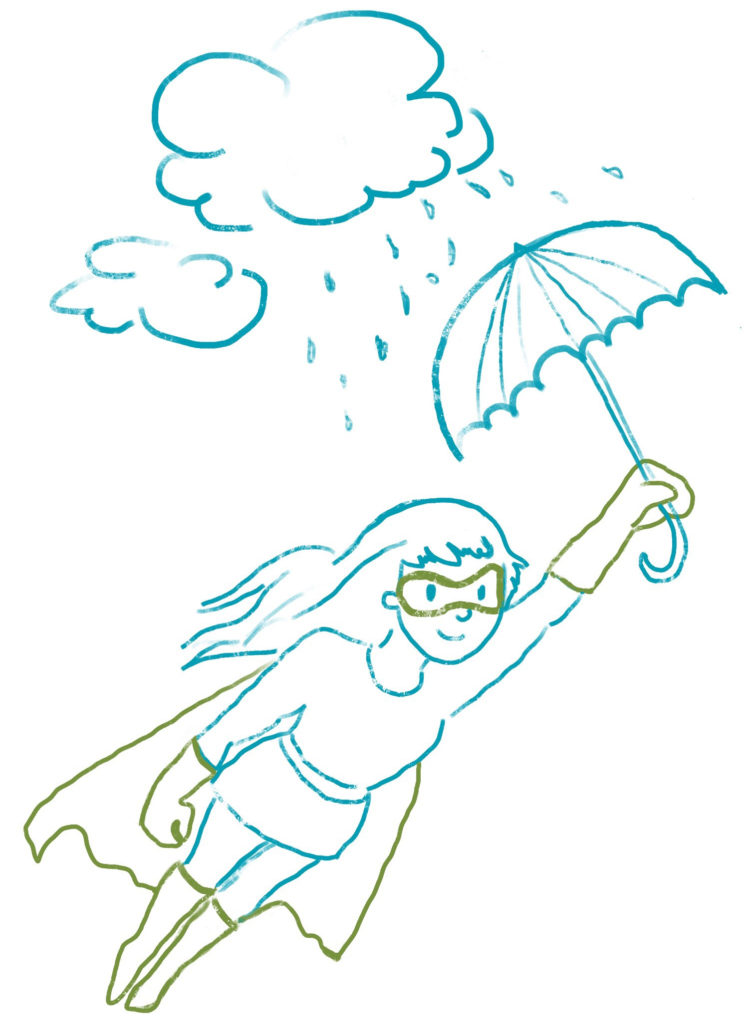 Zeichnung Zufriedenheit Trotz Krise